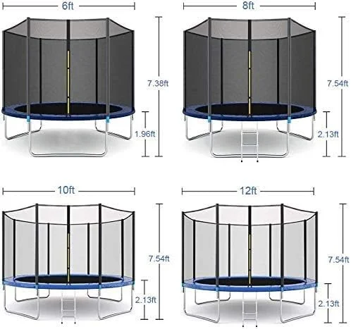 ترامپولین Enklov، تخت جامپینگ ترامپولین فضای باز کودکان با محفظه ایمنی، تجهیزات تناسب اندام ورزشی (8 فوت) ترامپولین Enklov، تخت جامپینگ ترامپولین فضای باز کودکان با محفظه ایمنی، تجهیزات تناسب اندام ورزشی (8 فوت)