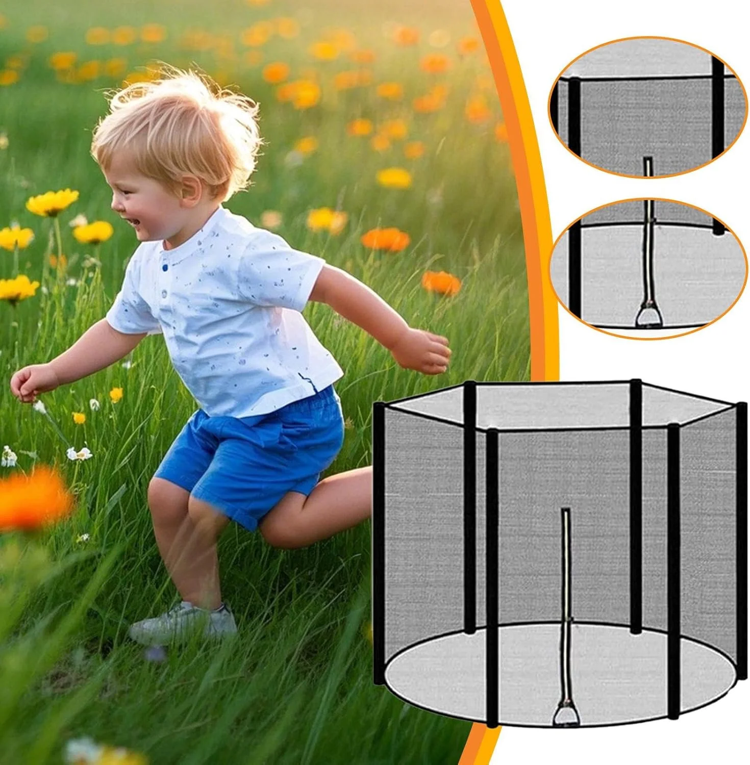 توری جایگزین ترامپولین | توری جایگزین ترامپولین، توری با چگالی بالا، مقاوم در برابر آب و هوا و اشعه ماوراء بنفش، تنفس پذیر برای کودکان، نوجوانان، پسران و دختران