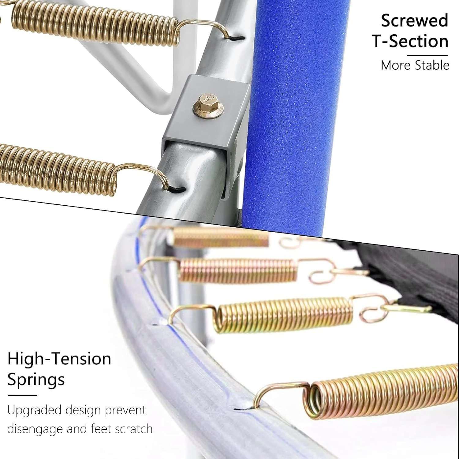 تور ایمنی ترامپولین THE WHITE SHOP، توری محکم و مقاوم در برابر آب و هوا برای قاب گرد، تشک جامپینگ سنگین و کوسن فنری، مناسب برای کودکان و بزرگسالان تور ایمنی ترامپولین THE WHITE SHOP، توری محکم و مقاوم در برابر آب و هوا برای قاب گرد، تشک جامپینگ سنگین و کوسن فنری، مناسب برای کودکان و بزرگسالان