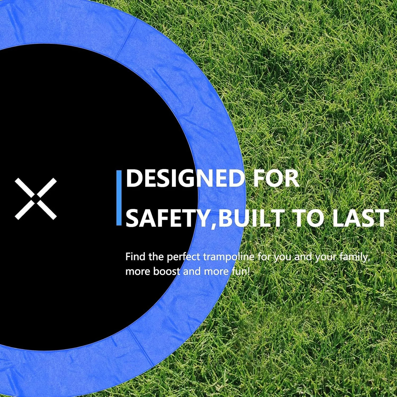 تور ایمنی ترامپولین THE WHITE SHOP، توری محکم و مقاوم در برابر آب و هوا برای قاب گرد، تشک جامپینگ سنگین و کوسن فنری، مناسب برای کودکان و بزرگسالان تور ایمنی ترامپولین THE WHITE SHOP، توری محکم و مقاوم در برابر آب و هوا برای قاب گرد، تشک جامپینگ سنگین و کوسن فنری، مناسب برای کودکان و بزرگسالان