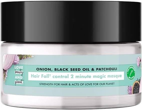 لاو بیوتی اند پلنت ماسک مو پیاز، دانه سیاه و نعناع هندی برای کنترل ریزش مو، بدون سولفات، بدون پارابن | 200 میلی لیتر