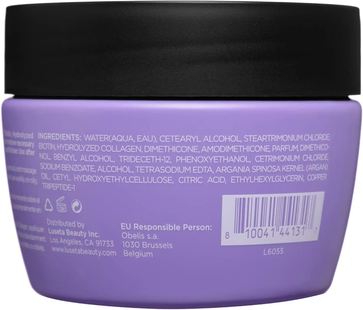 ماسک مو بیوتین و کلاژن لوسِتا برای موهای خشک و آسیب دیده و درمان ضخیم کننده مو - ضد وز، تغذیه برای موهای نازک ۲۵۰ میل