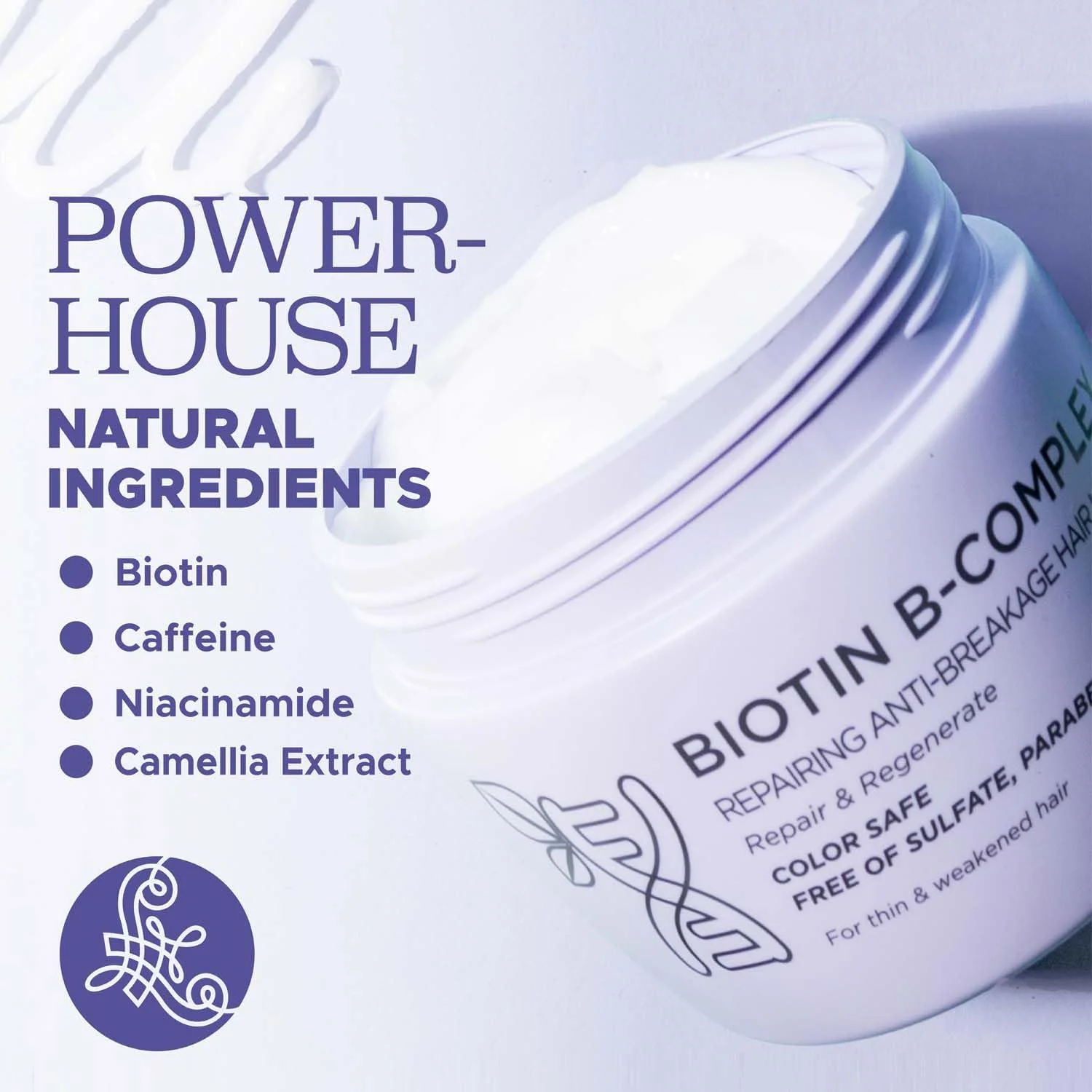 ماسک مو لوسِتا (بی-کمپلکس) - ماسک موی بیوتین بی-کمپلکس برای رشد و تقویت مو 500 میلی لیتر، نرم کننده عمیق برای موهای نازک و آسیب دیده حاوی روغن آرگان و کافئین