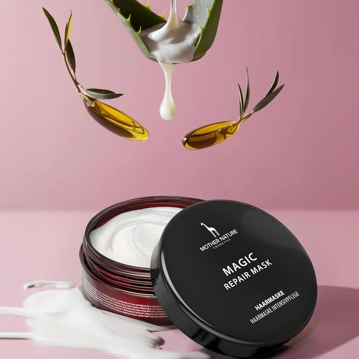 ماسک موی جادویی با آلوئه ورای ارگانیک - درمان فوق العاده مغذی، مرطوب کننده و تقویت کننده، الیاف مو را ترمیم و احیا می کند و باعث درخشندگی، لطافت و محافظت در برابر آسیب های محیطی می شود