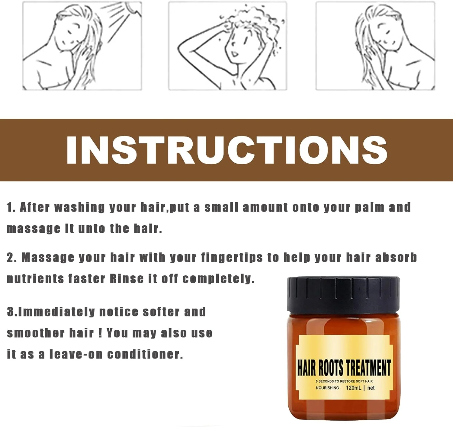 ماسک موی درمان جادویی، ماسک کراتین برای مو، ماسک مرطوب کننده مو، ماسک موی آرگان، نرم کننده عمیق برای موهای خشک و آسیب دیده (120 میلی لیتر)