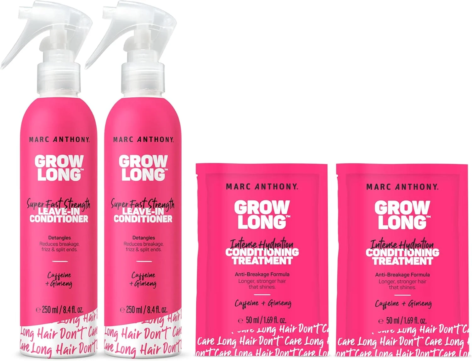 مجموعه مراقبت مو مارک آنتونی برای رشد مو - 2 اسپری نرم کننده مو و 2 ماسک مو مسافرتی - فرمول ضد وز، ضد شکستگی و مغذی برای موخوره و رشد مو برای موهای خشک و آسیب دیده