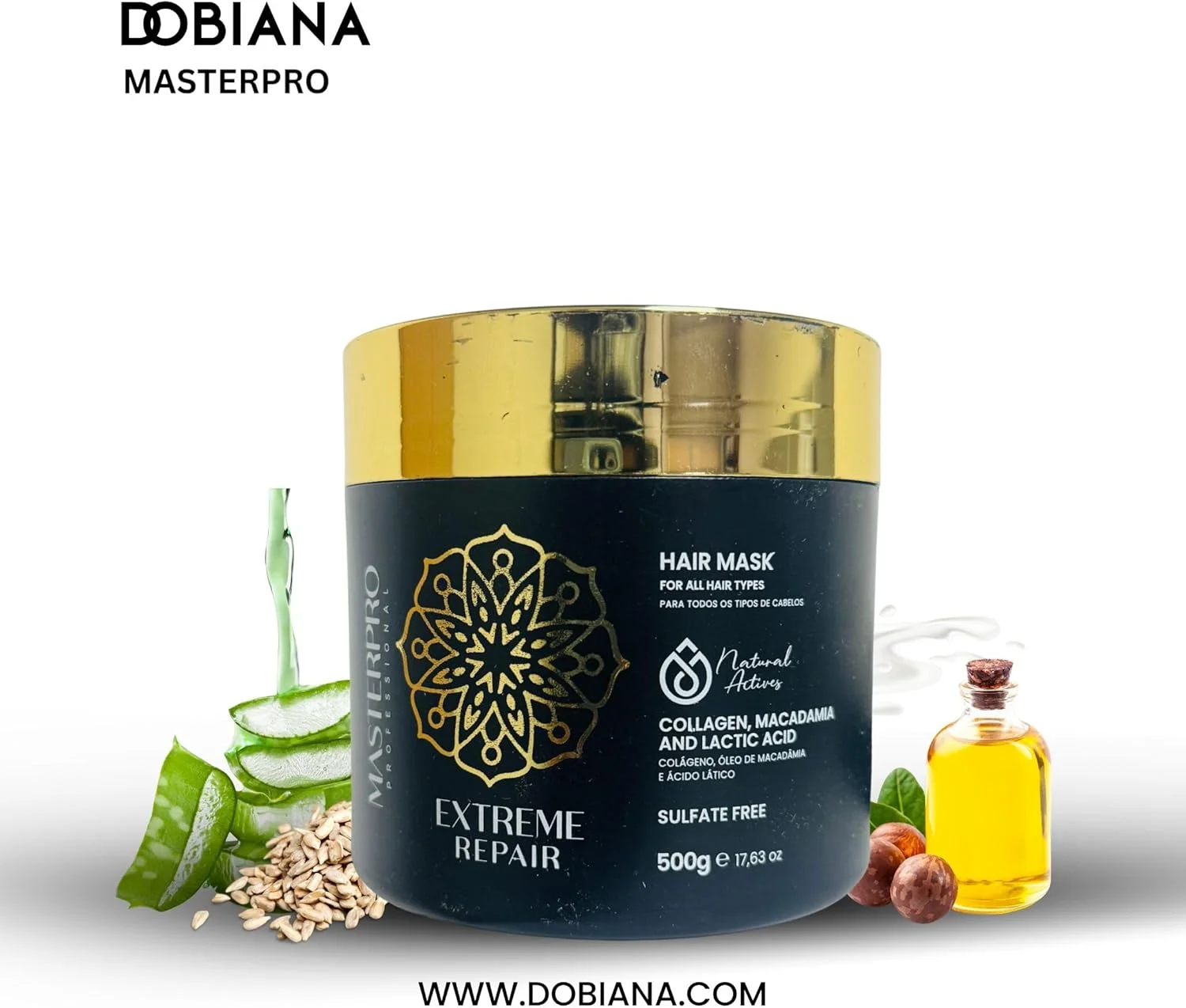 ماسک موی پروتئینه حرفه ای Masterpro - نرم کننده عمیق - حاوی کلاژن، روغن ماکادمیا و اسید لاکتیک - ترمیم کننده انواع مو - بدون سولفات - 500 گرم ماسک موی پروتئینه حرفه ای Masterpro - نرم کننده عمیق - حاوی کلاژن، روغن ماکادمیا و اسید لاکتیک - ترمیم کننده انواع مو - بدون سولفات - 500 گرم