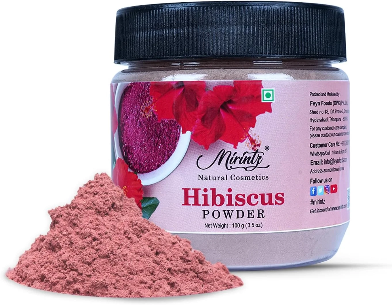 پودر گل ختمی صد در صد طبیعی میرینتز (100 گرم) | گل ختمی خشک شده برای مراقبت از پوست و مو | گیاهان زنبق دره برای رشد مو | گل ختمی ارگانیک برای ماسک صورت | گل ختمی برای مو