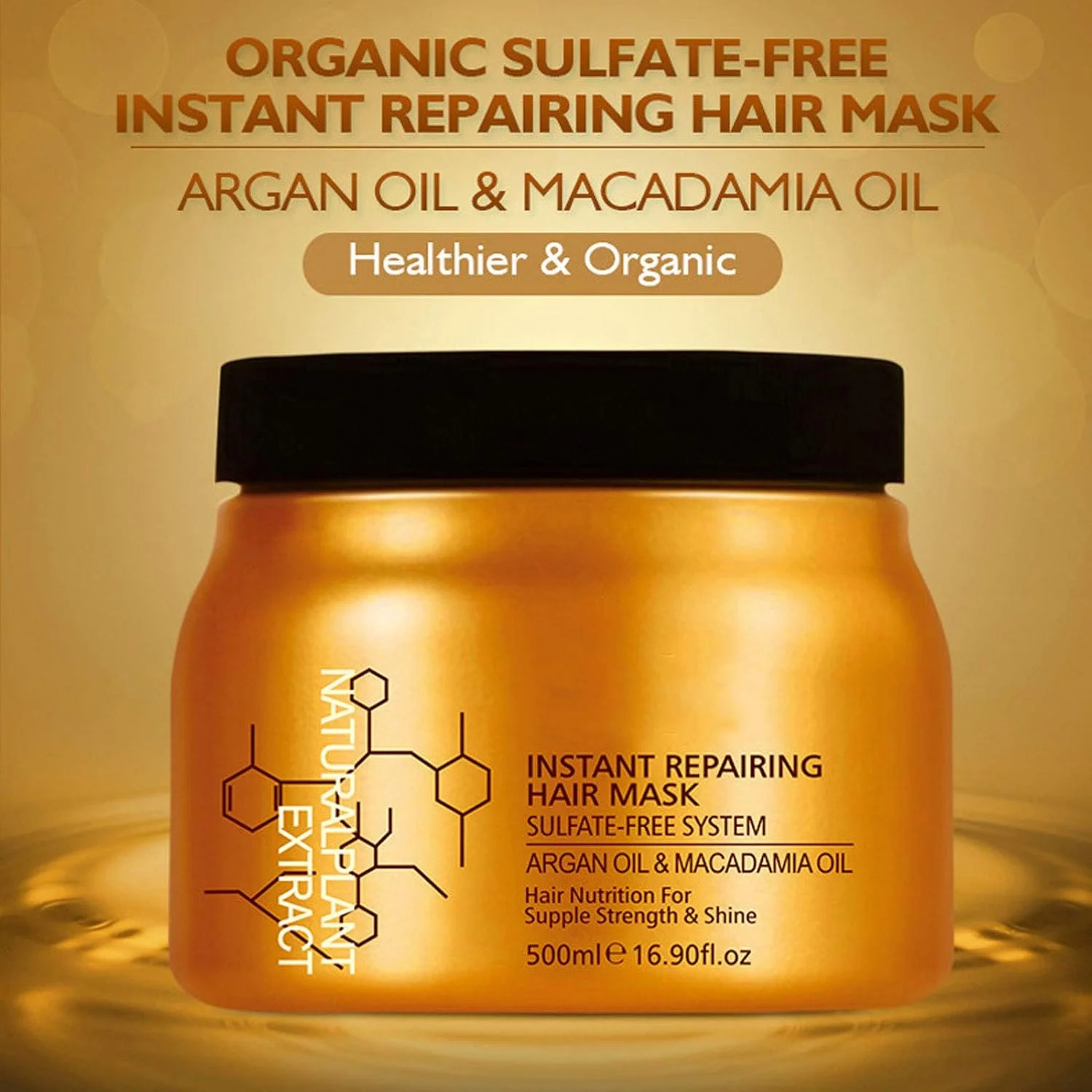 ماسک مو، نرم کننده مرطوب کننده 500 میلی لیتری بدون نیاز به بخار، ماسک مو مغذی برای درمان وز مو مناسب بانوان برای سالن آرایش مو