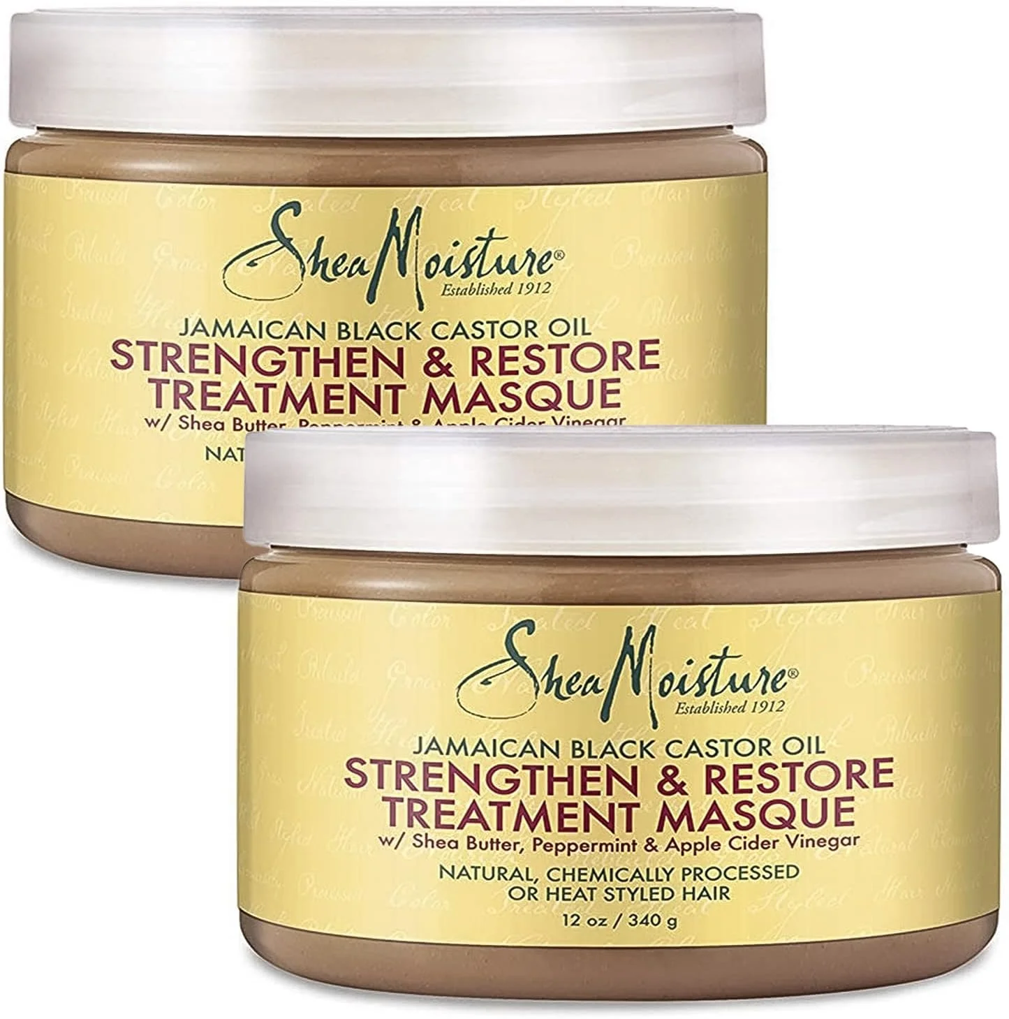 محصولات موی فر Shea Moisture، ماسک تقویت کننده و ترمیم کننده روغن کرچک سیاه جامائیکایی، ماسک موی مرطوب کننده بدون پارابن برای رشد موهای سالم