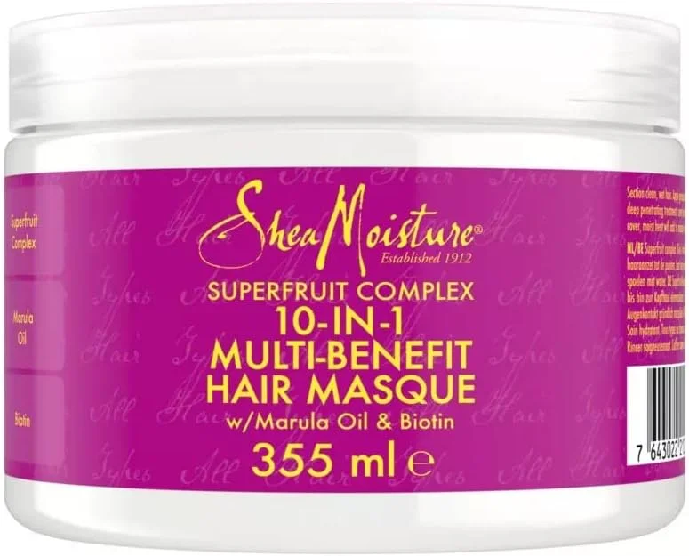 ماسک مو شی مویسچر سوپرفروت کامپلکس 10 در 1، ماسک موی چند منظوره بدون سولفات و سیلیکون مناسب برای انواع مو، 355 میلی لیتر