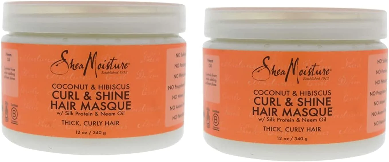 شی باتر، ماسک مو نارگیل و گل بامیه برای فر و درخشش مو - بسته 2 عددی