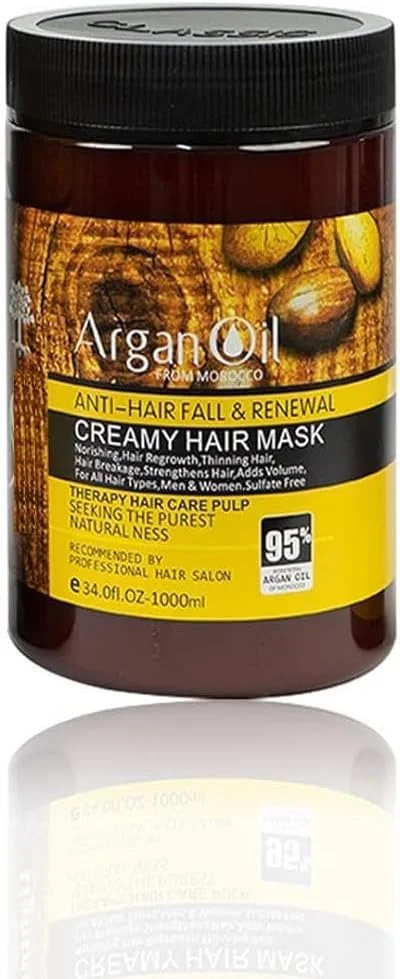 مجموعه مراقبت از مو حاوی روغن آرگان مراکشی، بدون سولفات، ایده آل برای موهای آسیب دیده، خشک، مجعد و وز. فرمول غلیظ کننده برای موهای نازک/کم پشت. درمان کراتینه ایمن. (ماسک مو)