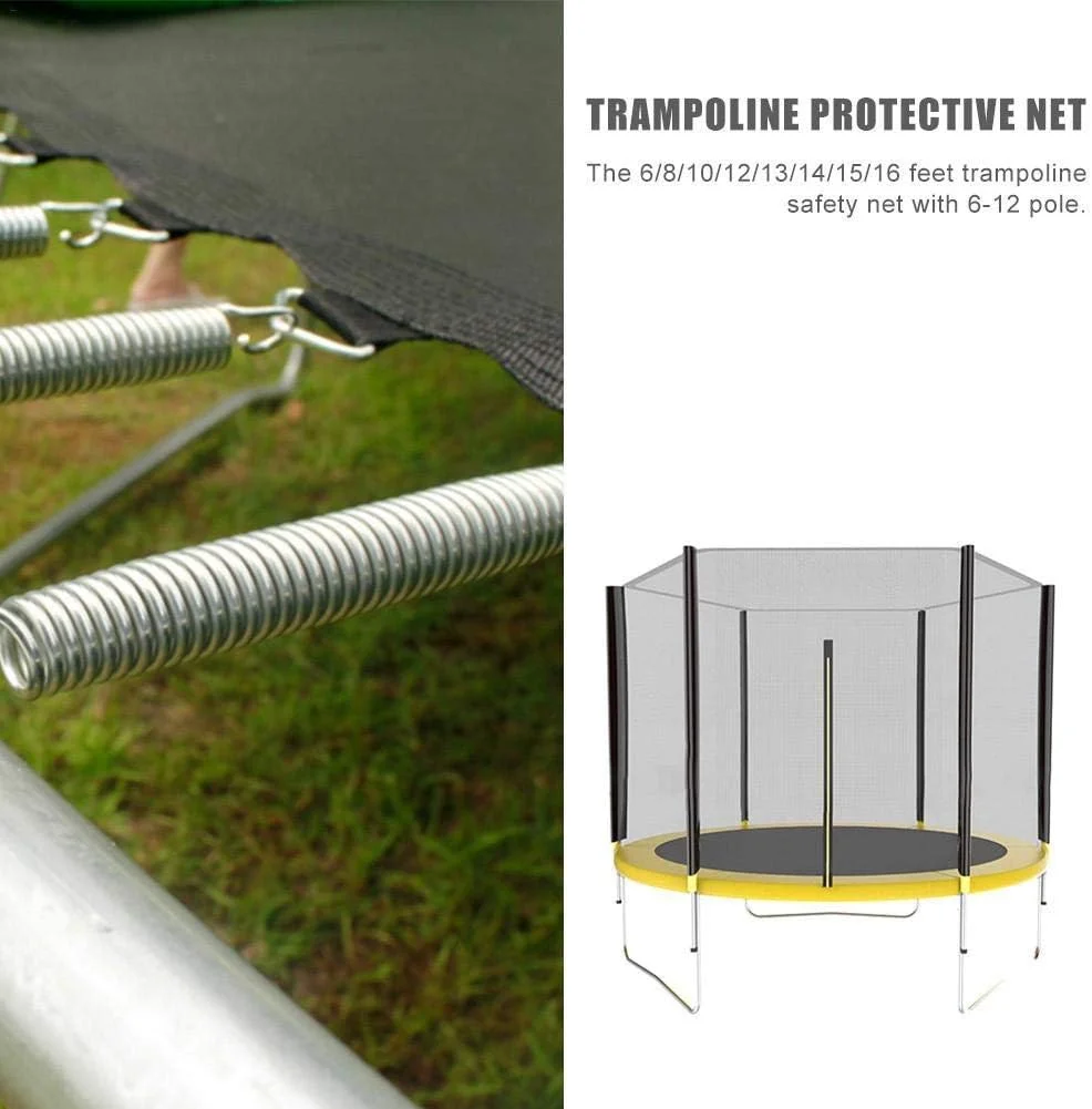 تشک ترامپولین گرد ZHANGZONG Chengstore، قاب ترامپولین گرد با قلاب در اندازه های 6، 8، 10، 12، 13، 14، 15 و 16 فوت (فقط توری). مناسب برای کودکان و بزرگسالان، استفاده در فضای داخلی/باغ، حداکثر تحمل وزن 136 کیلوگرم تشک ترامپولین گرد ZHANGZONG Chengstore، قاب ترامپولین گرد با قلاب در اندازه های 6، 8، 10، 12، 13، 14، 15 و 16 فوت (فقط توری). مناسب برای کودکان و بزرگسالان، استفاده در فضای داخلی/باغ، حداکثر تحمل وزن 136 کیلوگرم