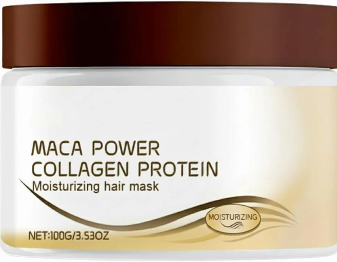 ماسک مو کلاژن نالاکال - 100 گرم، درمان مرطوب کننده و تقویت کننده مو با پروتئین کلاژن و قدرت ماکا برای آبرسانی عمیق، مناسب موهای خشک و آسیب دیده، برای انواع مو