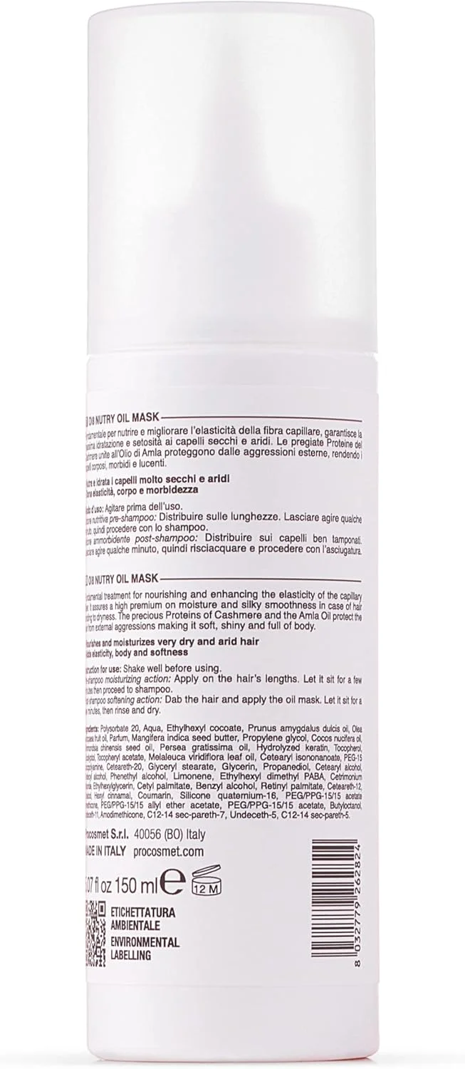 ماسک روغن موی مرطوب کننده قوی ناپورا O8 برای موهای خشک و آسیب دیده با پروتئین های کشمیر، آملا، روغن جوجوبا و آووکادو (150 میلی لیتر) - تغذیه کننده، ترمیم کننده خاصیت ارتجاعی و افزایش درخشندگی موهای کدر