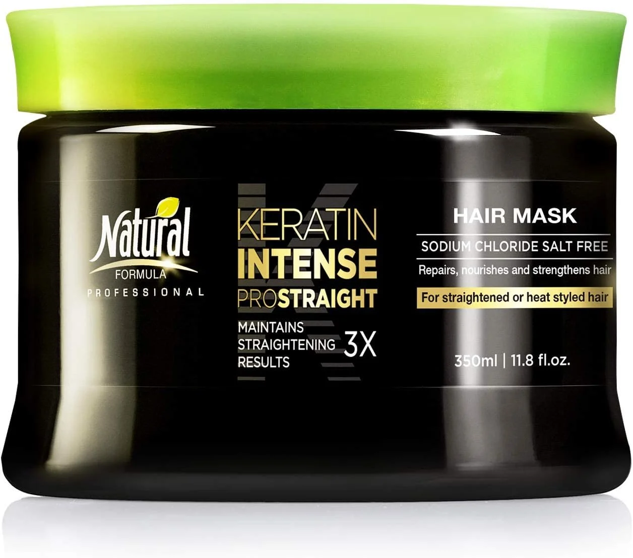 ماسک مو ترمیم کننده قوی کراتین فرمول طبیعی - ماسک صاف کننده مو غنی شده با کراتین - ماسک کرم مو بدون کلرید سدیم - درمان نرم کننده عمیق برای موهای صاف و بدون وز 350 میلی لیتر