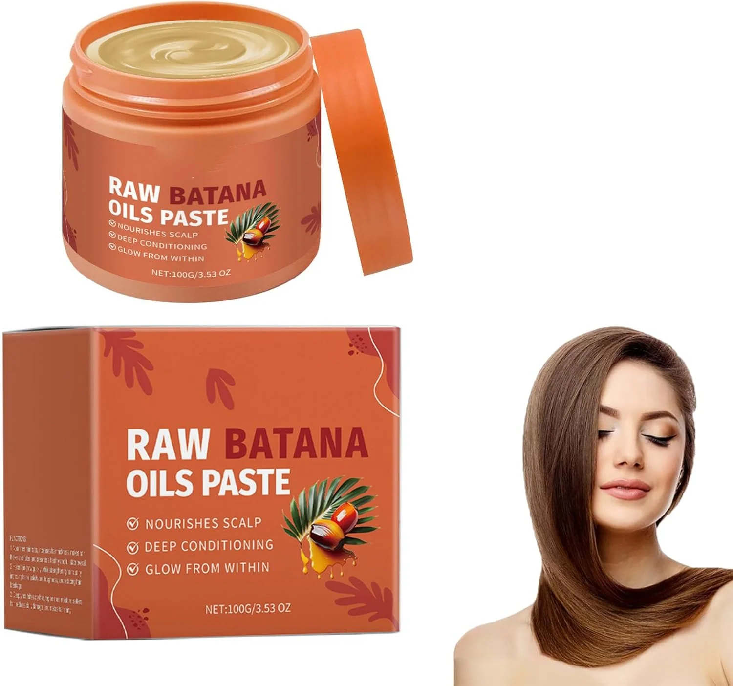 ماسک موی باتانا طبیعی، تغذیه و ترمیم عمقی موهای آسیب دیده، آبرسانی شدید و بهبود درخشندگی مو، 100 گرم برای انواع مو (مردان و زنان)