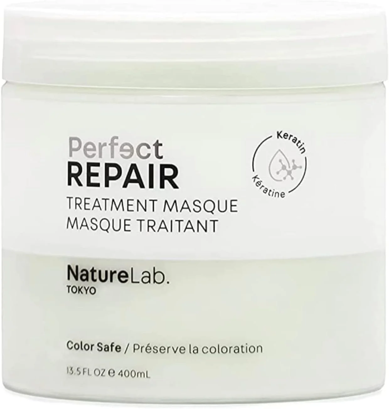ماسک مو ترمیم کننده بی نظیر نِیچر لَب. توکیو، سایز بزرگ: محافظت از مو در برابر حرارت و رنگ، ماسک مو برای تقویت و ترمیم موهای کدر، آسیب دیده و شکننده I 400 میلی لیتر