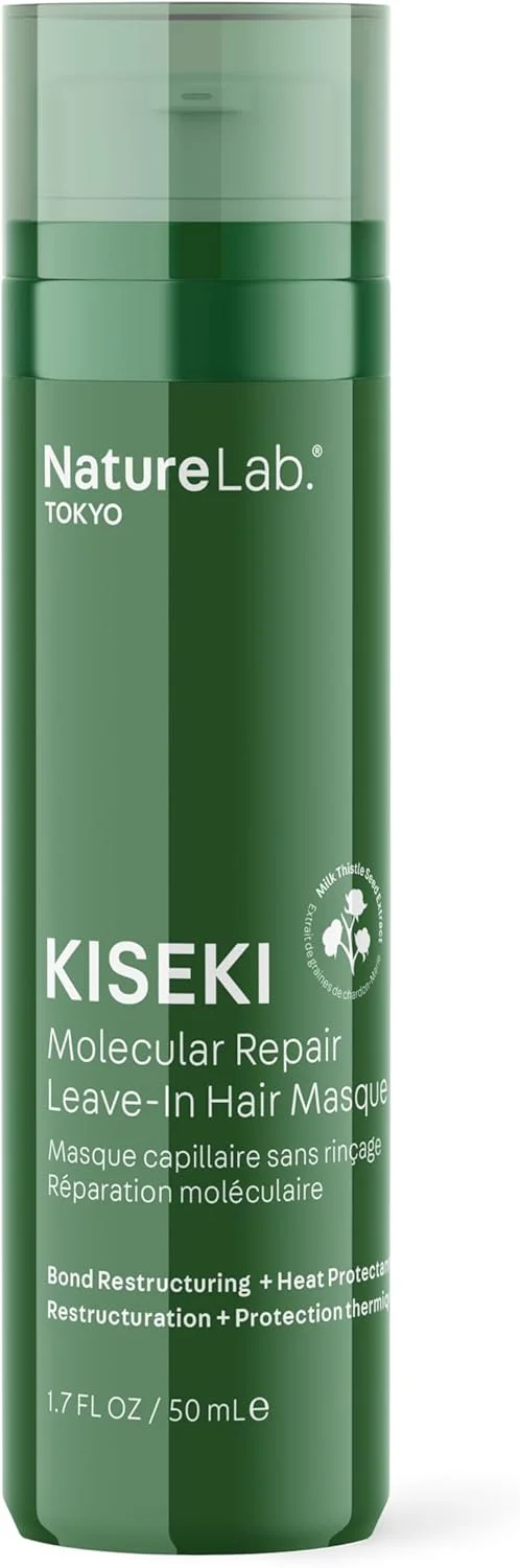 ماسک مو ترمیم کننده مولکولی بدون نیاز به آبکشی NatureLab.TOKYO Kiseki – درمان عمیق برای ترمیم، تقویت و پیوند موهای آسیب دیده – ترمیم موخوره، افزایش درخشندگی و لطافت – 50 میلی لیتر