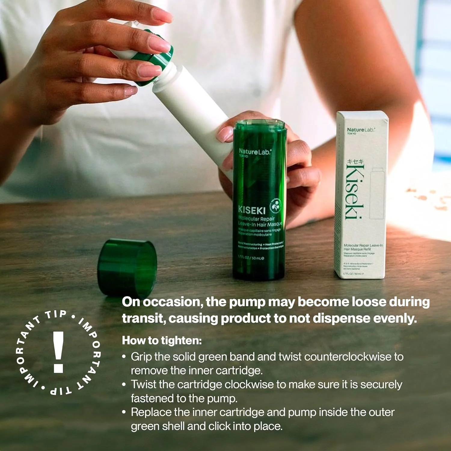 ماسک مو ترمیم کننده مولکولی بدون نیاز به آبکشی NatureLab.TOKYO Kiseki – درمان عمیق برای ترمیم، تقویت و پیوند موهای آسیب دیده – ترمیم موخوره، افزایش درخشندگی و لطافت – 50 میلی لیتر ماسک مو ترمیم کننده مولکولی بدون نیاز به آبکشی NatureLab.TOKYO Kiseki – درمان عمیق برای ترمیم، تقویت و پیوند موهای آسیب دیده – ترمیم موخوره، افزایش درخشندگی و لطافت – 50 میلی لیتر