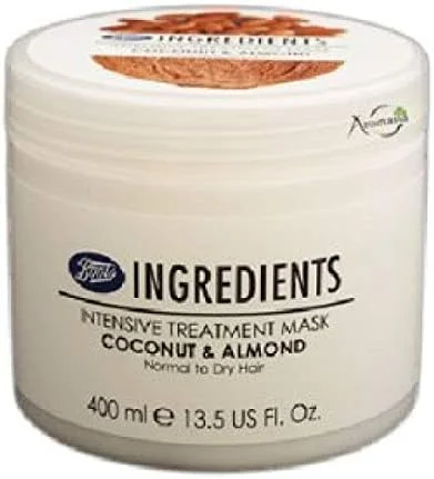 ماسک موی تقویتی حاوی نارگیل و بادام No7 Boots Ingredients