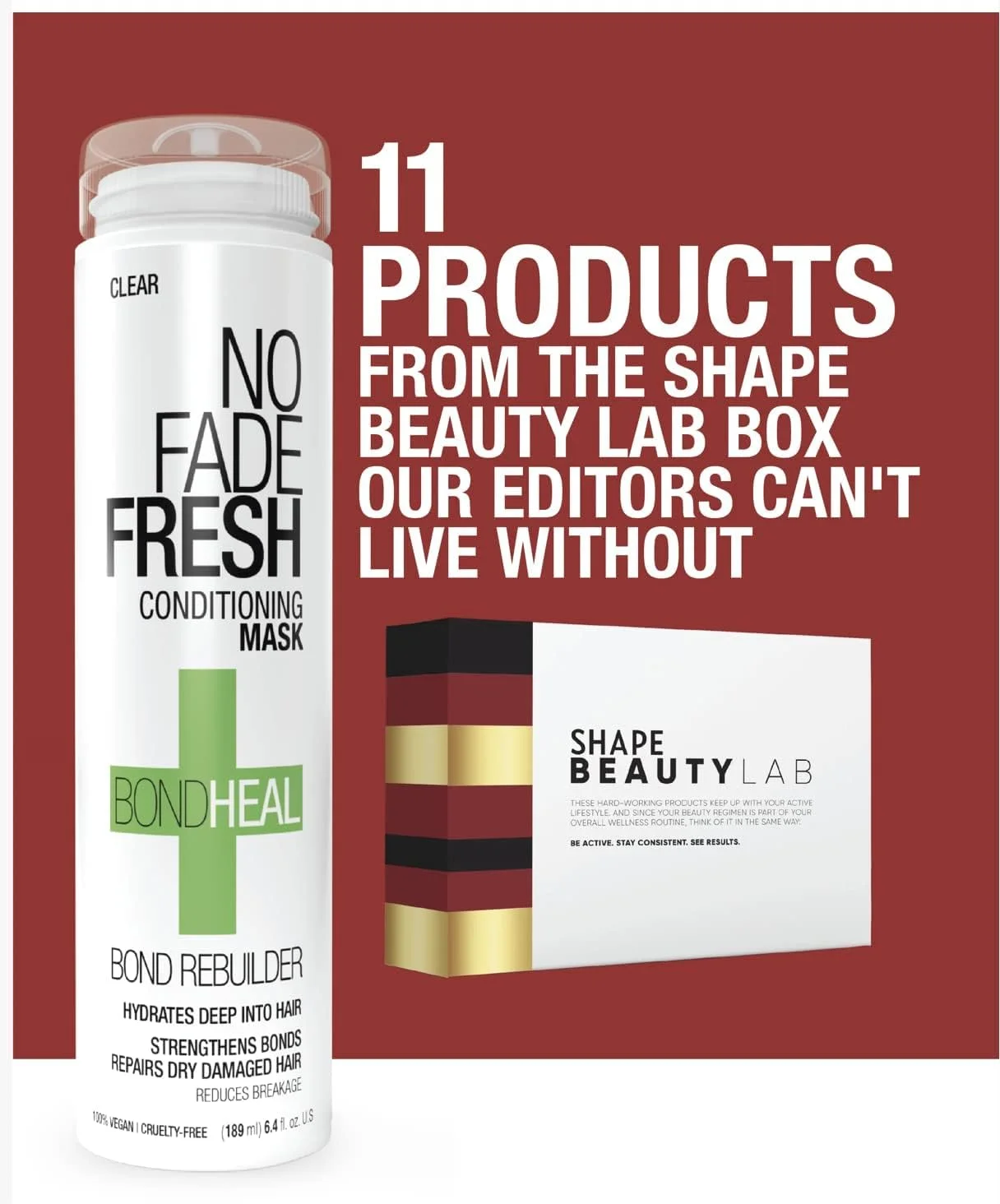 نرم کننده بازسازی کننده پیوند مو NO FADE FRESH BondHeal - نرم کننده پیوندی، ماسک آبرسان برای صاف و تغذیه موهای آسیب دیده یا رنگ شده - 190 میلی لیتر