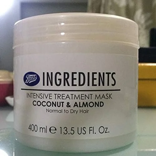 ماسک موی تقویتی حاوی نارگیل و بادام No7 Boots Ingredients