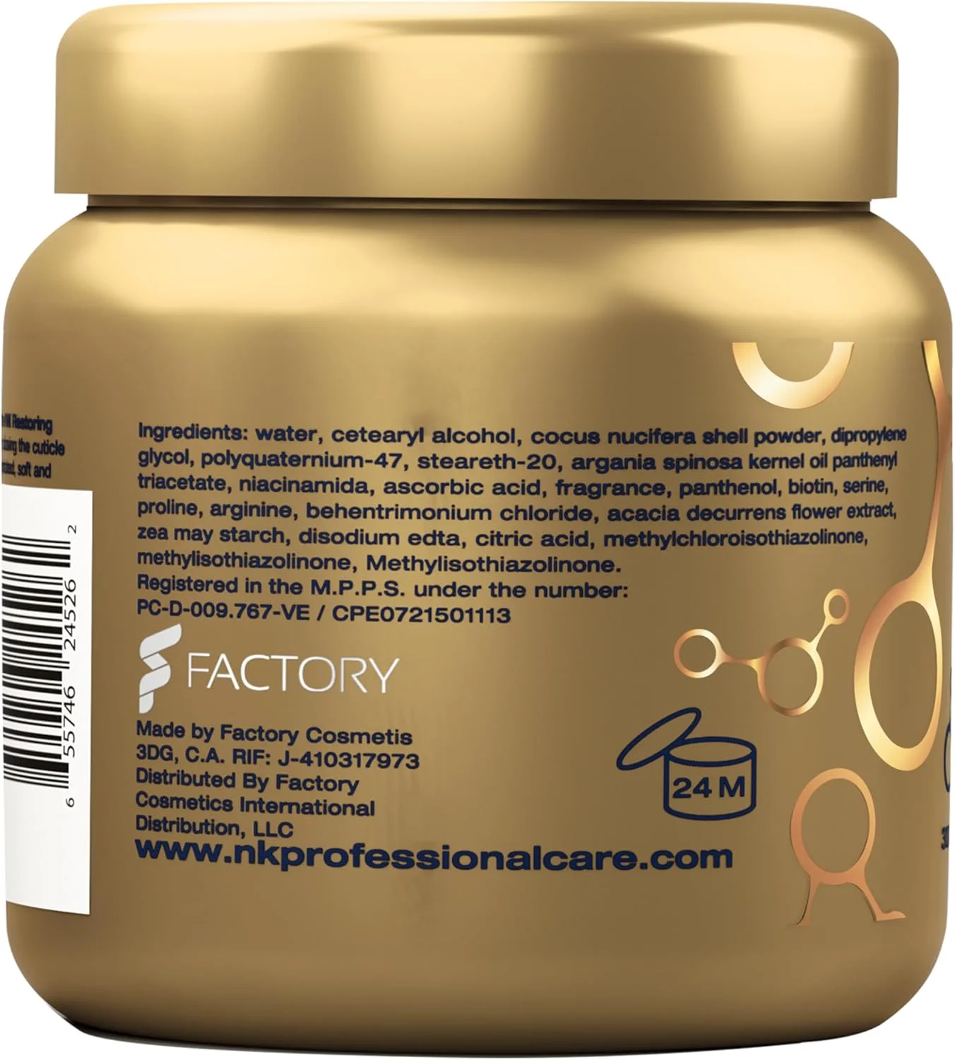 ماسک ترمیم کننده مو NK Professional Care - آبرسان و محافظت کننده - ضد وز و نرم کننده حاوی نیاسینامید، پانتنول، ویتامین C و بیوتین (300 گرم)