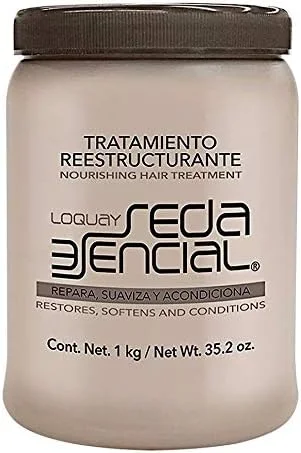 LOQUAY درمان مغذی مو / خواص پروتئین گندم، پروتئین سویا، عصاره جو دوسر / درمان بازسازی کننده (1 کیلوگرم/ 35.2 اونس)