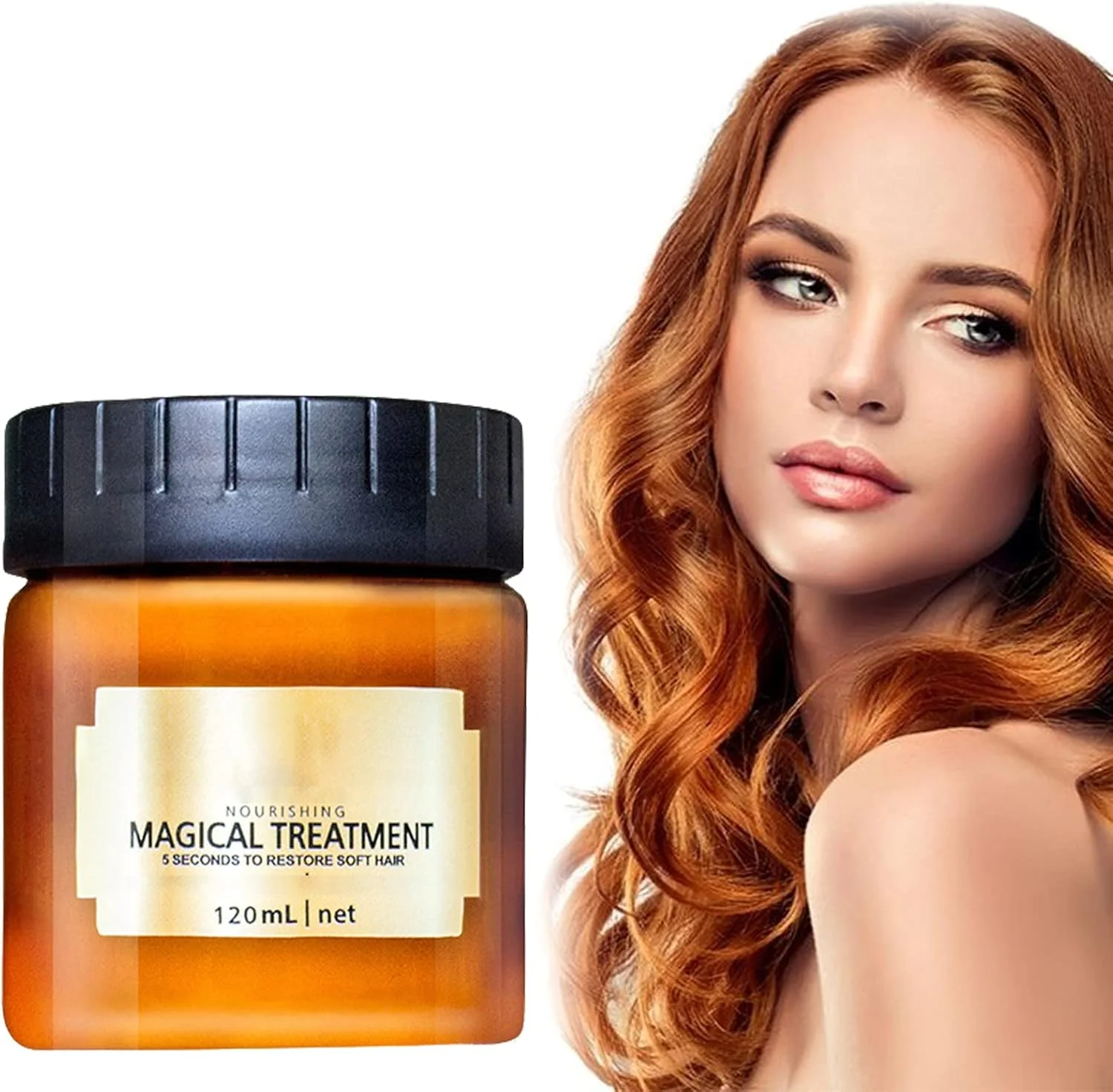 ماسک مو، تغذیه کننده مو برای موهای خشک و آسیب دیده، ترمیم سریع موهای نرم، ماسک درمان جادویی مو برای موهای زبر، موخوره و موهای آسیب دیده، 120 میلی لیتر