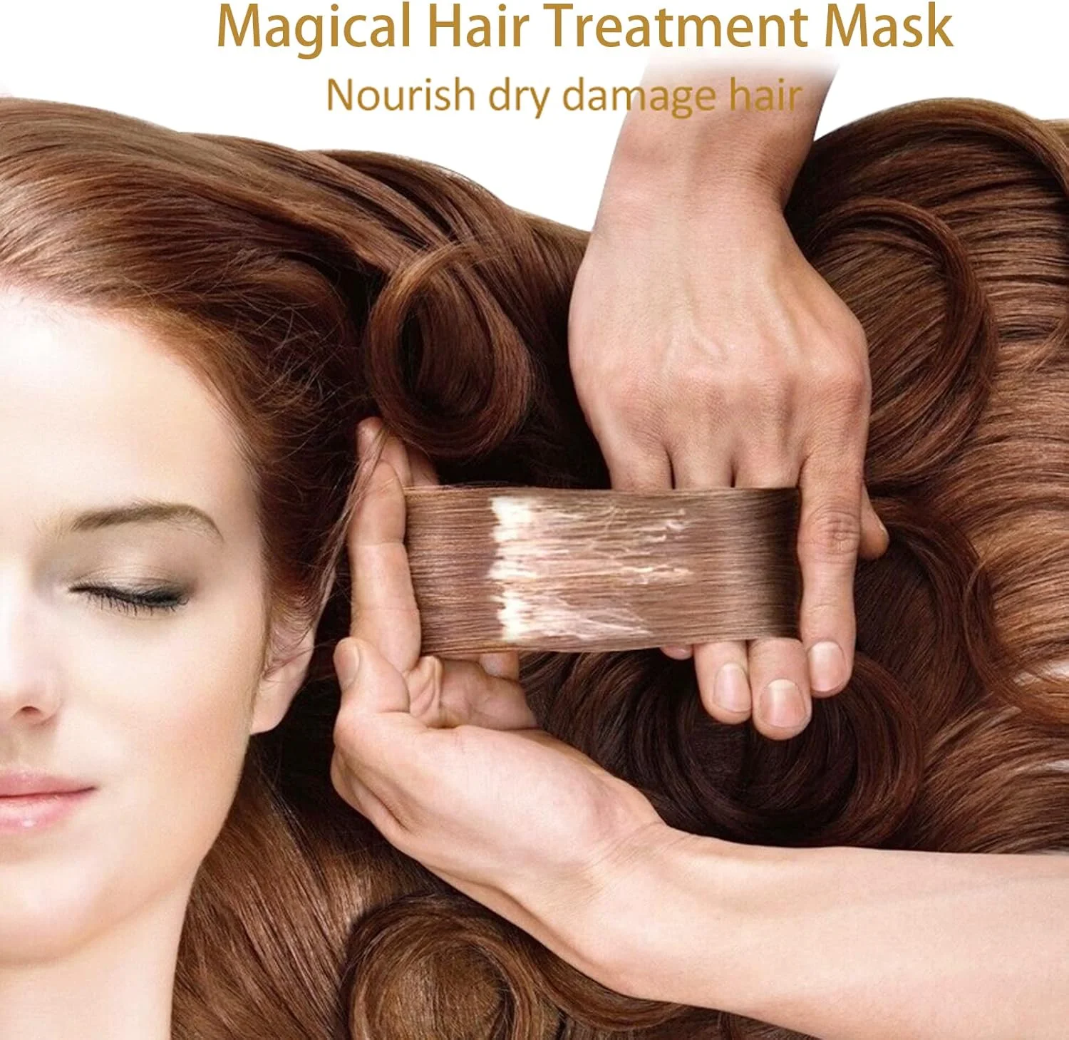 ماسک مو، تغذیه کننده مو برای موهای خشک و آسیب دیده، ترمیم سریع موهای نرم، ماسک درمان جادویی مو برای موهای زبر، موخوره و موهای آسیب دیده، 120 میلی لیتر