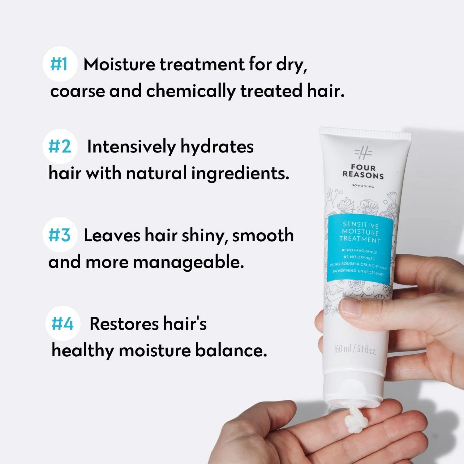 ماسک مو نو ناتینگ - نرم کننده مو برای موهای خشک - موهای زیبا بدون سیلیکون - ماسک مرطوب کننده مناسب برای آقایان و موهای رنگ شده