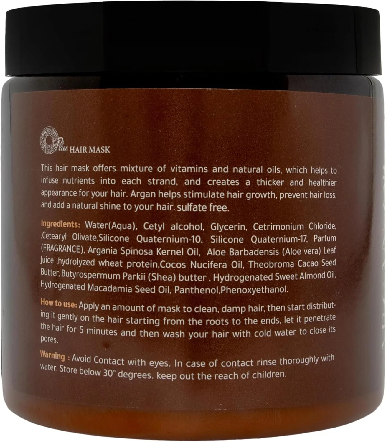 ماسک مو و حمام روغن آرگان اوپلاس 500 میلی لیتر