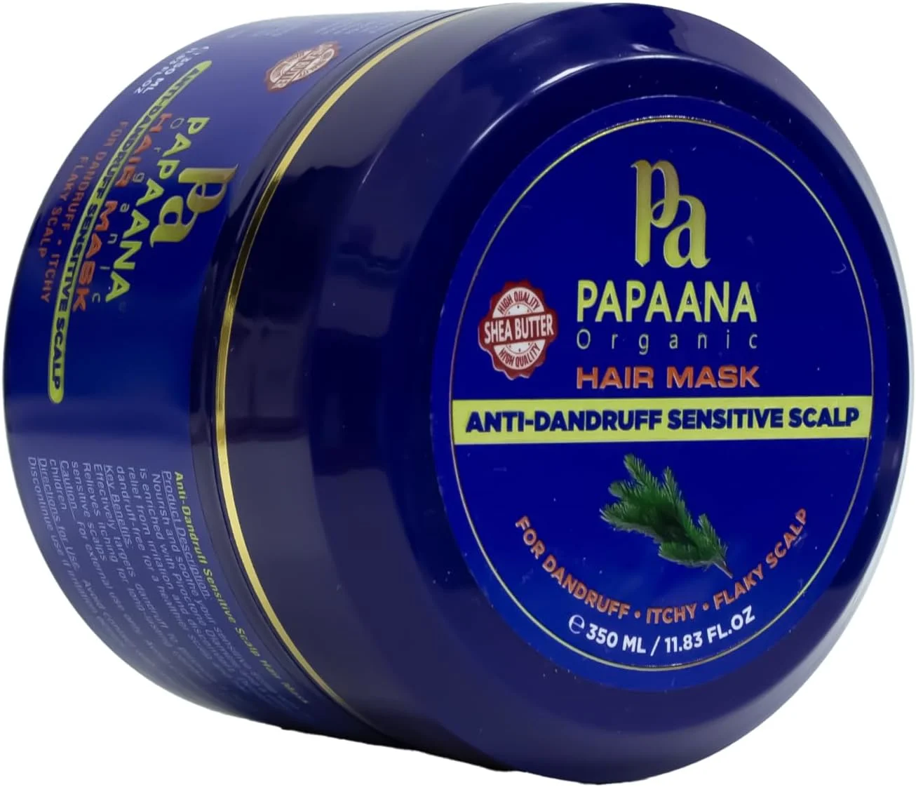 ماسک موی ارگانیک پاپائنا، درمان شوره سر و پوست سر حساس حاوی شی باتر، 350 میلی لیتر