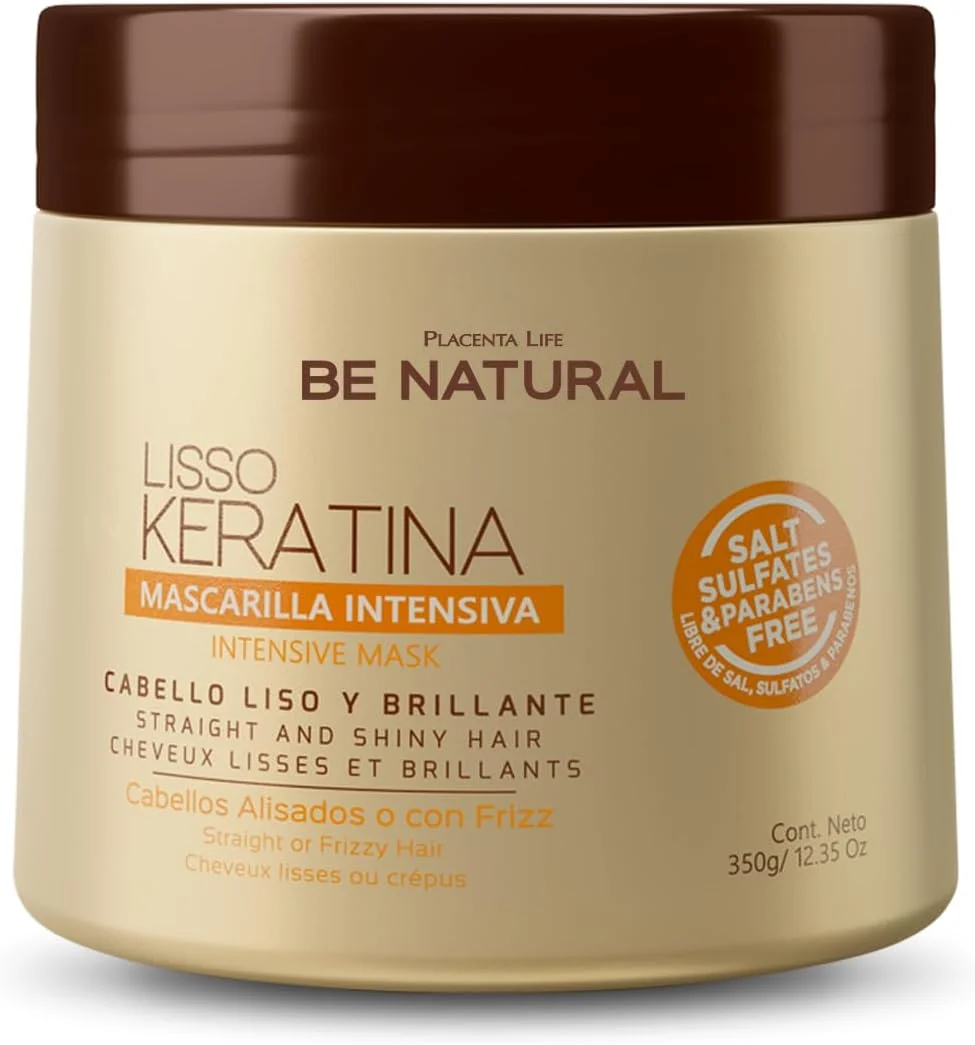 ماسک موی کراتین لیسو Be Natural PLACENTA LIFE برای موهای صاف و درخشان - 350 میلی لیتر