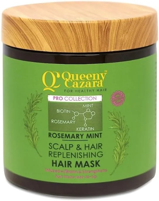 ماسک مو رزماری نعناع ترمیم کننده مو و پوست سر (حجم 500 میلی لیتر) - (رزماری، بیوتین، کراتین، نعناع)