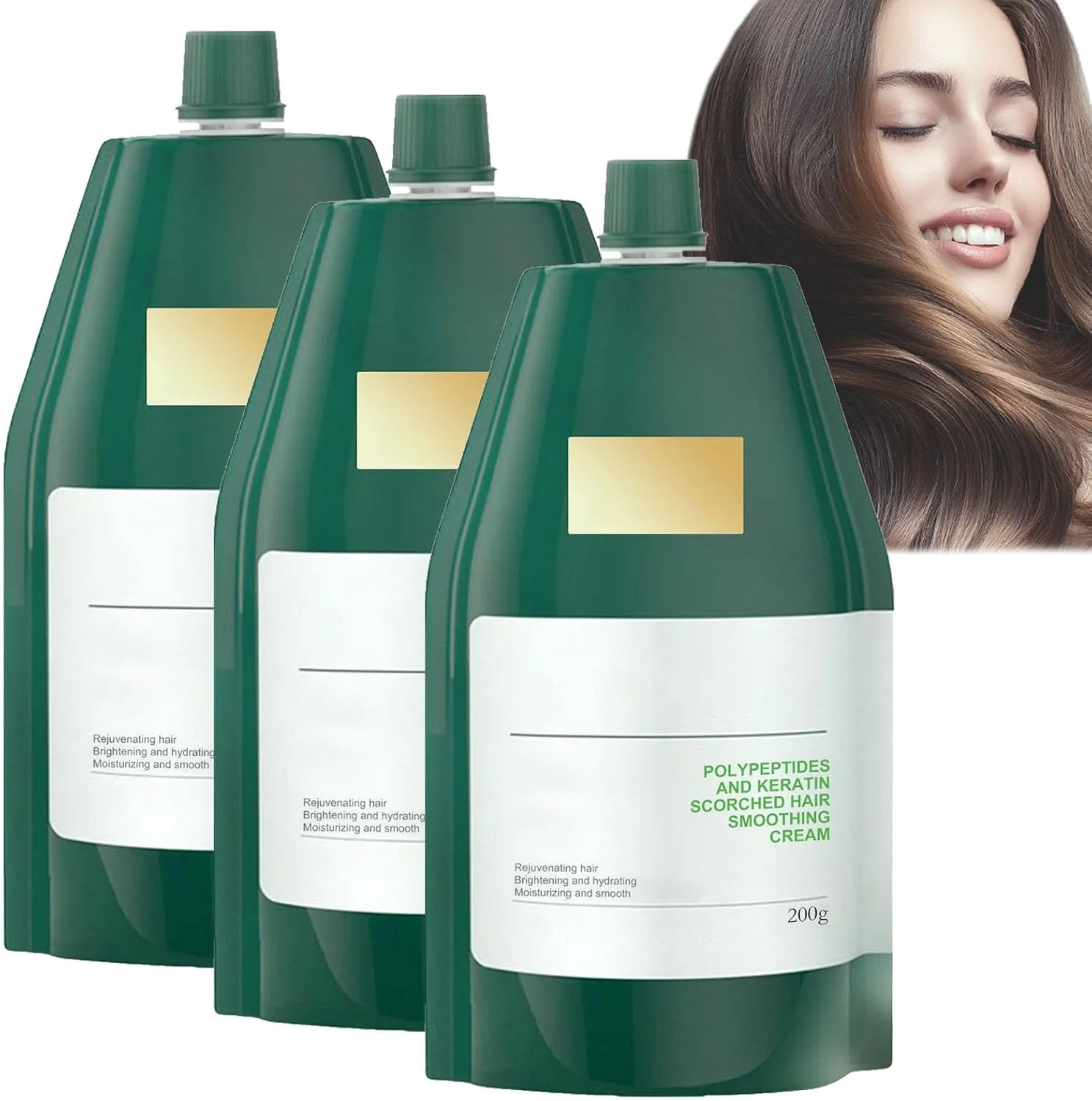 کرم ترمیم کننده و آبرسان مو حاوی کراتین و پلی پپتید، مناسب موهای آسیب دیده و رنگ شده، ماسک مو با خاصیت نرم کنندگی عمیق و احیا کننده