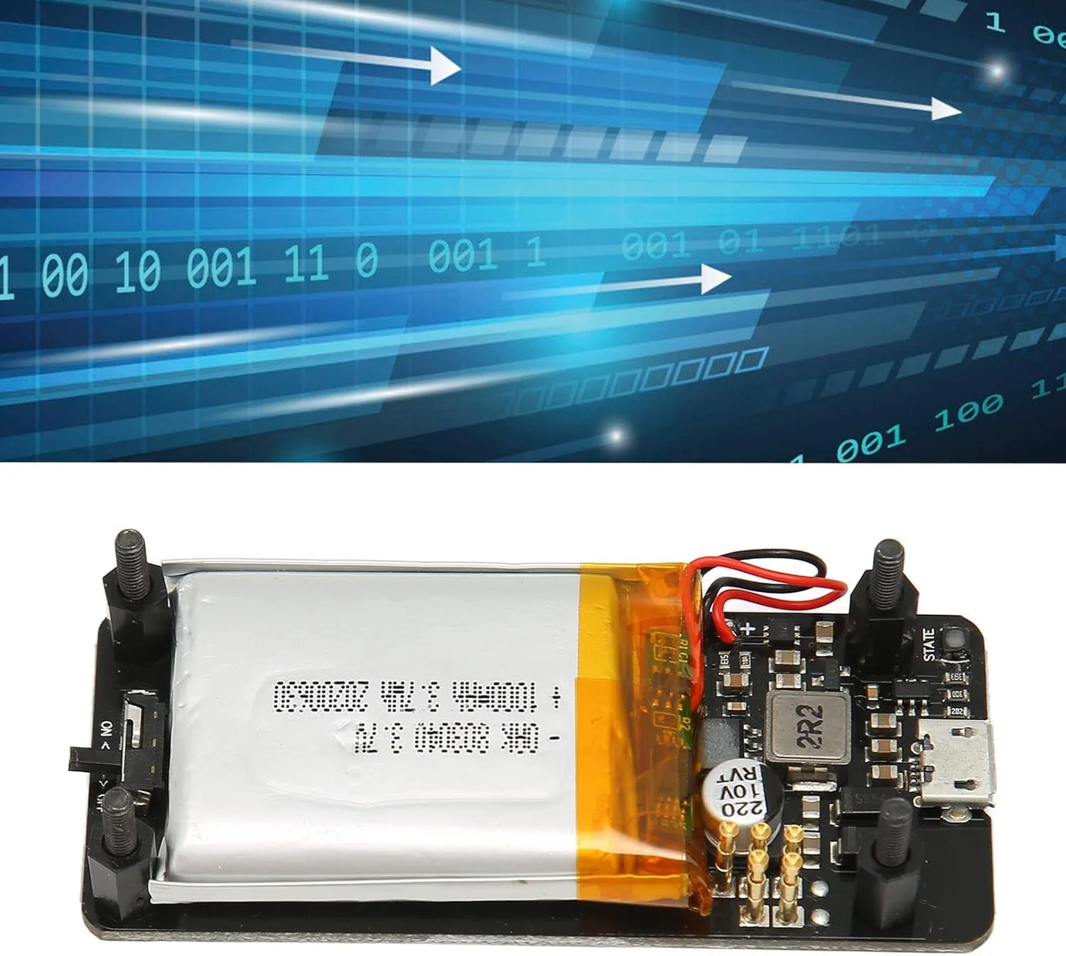 برد تغذیه UPS مدل V1.2، باتری 1000mAh با جریان شارژ 400mA، منبع تغذیه شارژ برای نسخه V1.2 برد تغذیه UPS مدل V1.2، باتری 1000mAh با جریان شارژ 400mA، منبع تغذیه شارژ برای نسخه V1.2