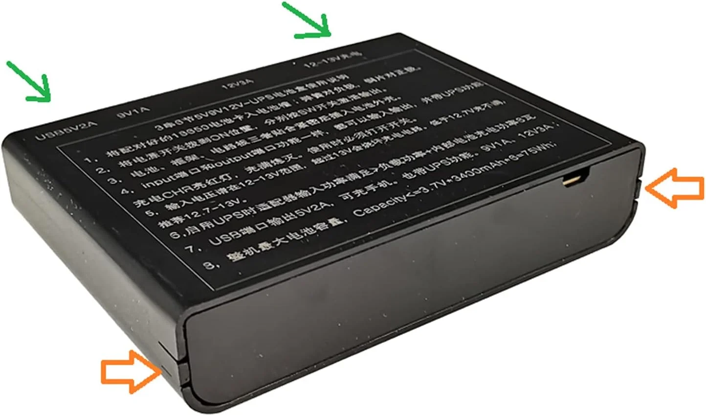 جعبه منبع تغذیه پشتیبان بدون وقفه UPS با خروجی 5 ولت USB، 9 ولت و 12 ولت با فیش 5.5x2.1 میلیمتری برای روتر، تبلت، تلفن هوشمند و دوربین مداربسته جعبه منبع تغذیه پشتیبان بدون وقفه UPS با خروجی 5 ولت USB، 9 ولت و 12 ولت با فیش 5.5x2.1 میلیمتری برای روتر، تبلت، تلفن هوشمند و دوربین مداربسته