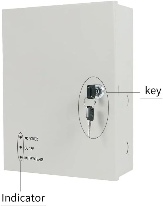 جعبه منبع تغذیه سوییچ 10A 20A 30A UPS با پشتیبانی از باتری 12V UPS برای انواع قفل درب برقی با تاخیر زمانی UPS (UPS-12V 30A 18CH 12V) جعبه منبع تغذیه سوییچ 10A 20A 30A UPS با پشتیبانی از باتری 12V UPS برای انواع قفل درب برقی با تاخیر زمانی UPS (UPS-12V 30A 18CH 12V)