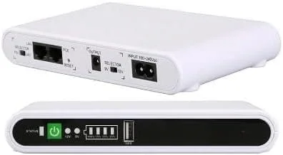 منبع تغذیه پشتیبان باتری مینی DC UPS با ظرفیت 10000mAh برای وای فای، مودم روتر، دوربین مداربسته، با توان خروجی 17 وات، خروجی USB 5V 1A DC 9V/12V/1A POE 15V/24V 0.6A - سفید منبع تغذیه پشتیبان باتری مینی DC UPS با ظرفیت 10000mAh برای وای فای، مودم روتر، دوربین مداربسته، با توان خروجی 17 وات، خروجی USB 5V 1A DC 9V/12V/1A POE 15V/24V 0.6A - سفید