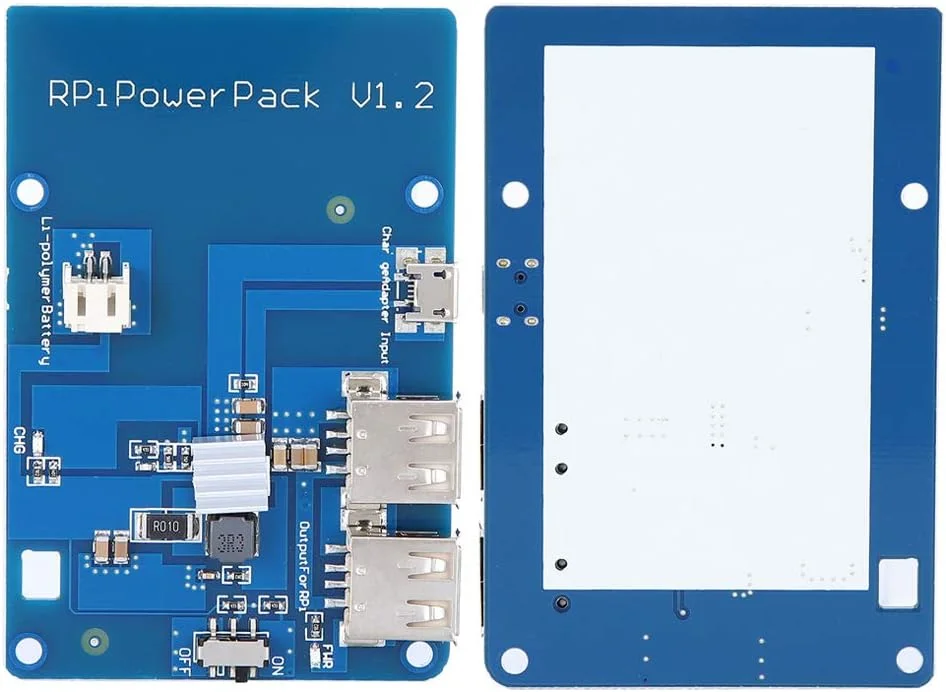 برد توسعه باتری لیتیومی UPS، منبع تغذیه مستقل، خروجی USB دوگانه، مناسب برای رزبری پای 3 با ظرفیت 3800 میلی آمپر ساعت
