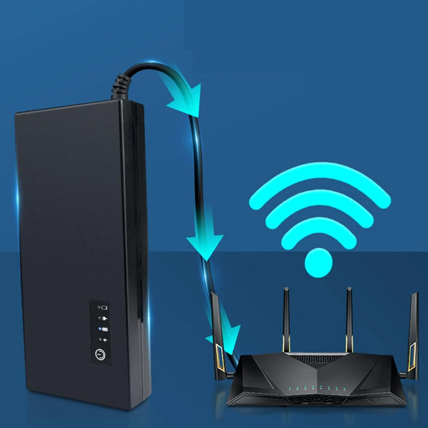 منبع تغذیه پشتیبان باتری 12 ولت 3 آمپر با محافظت از افزایش ولتاژ 8000 میلی آمپر ساعت و محافظت از خطوط داده