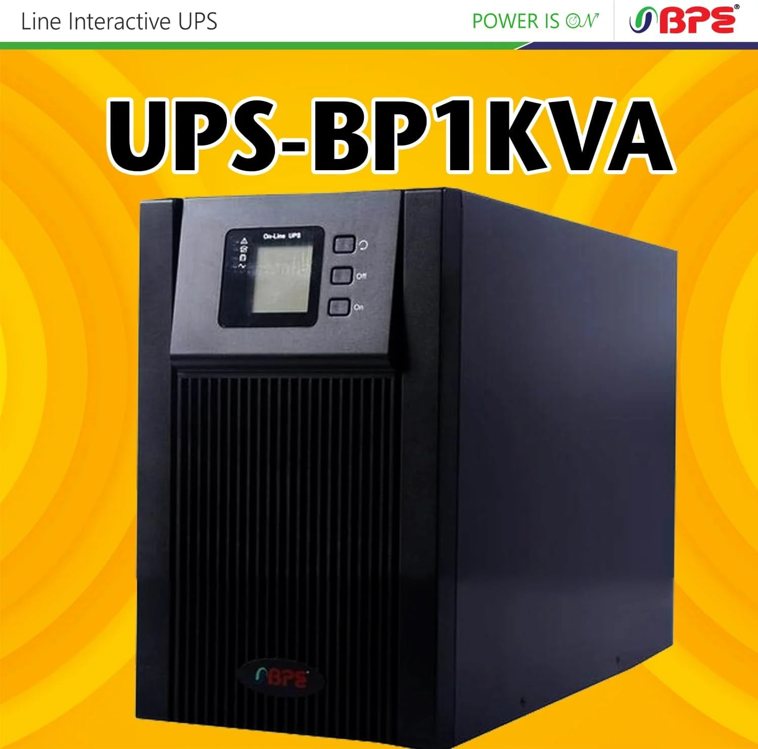 منبع تغذیه اضطراری آنلاین BPE مدل MF1101B3 با توان 1 کیلو ولت آمپر برای پشتیبانی و محافظت از رایانه شخصی و دفتر کار خانگی منبع تغذیه اضطراری آنلاین BPE مدل MF1101B3 با توان 1 کیلو ولت آمپر برای پشتیبانی و محافظت از رایانه شخصی و دفتر کار خانگی