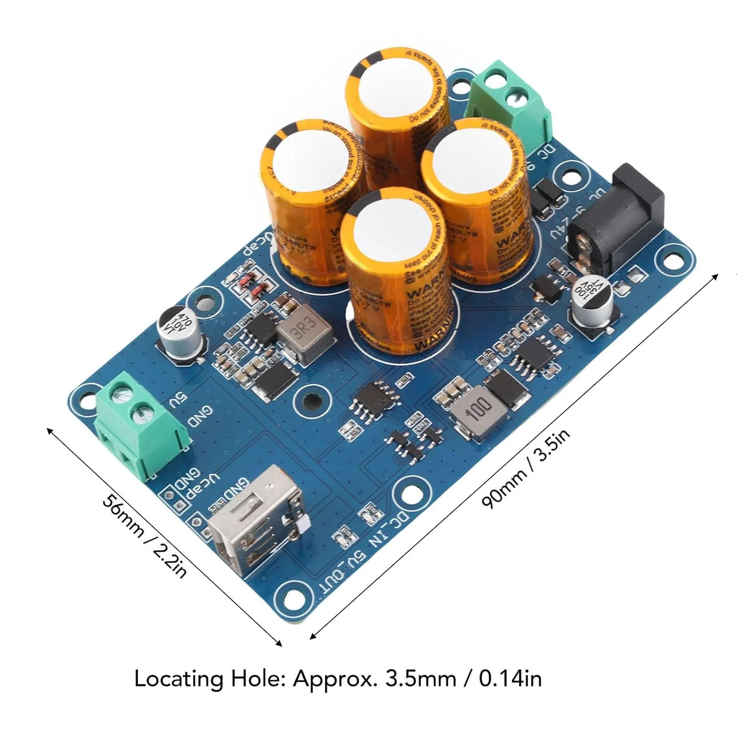 منبع تغذیه بدون وقفه خازنی فوق العاده برای RPI ورودی DC9-24V خروجی DC5V3A ذخیره سازی داده پشتیبان برق 10-60 ثانیه (4S)