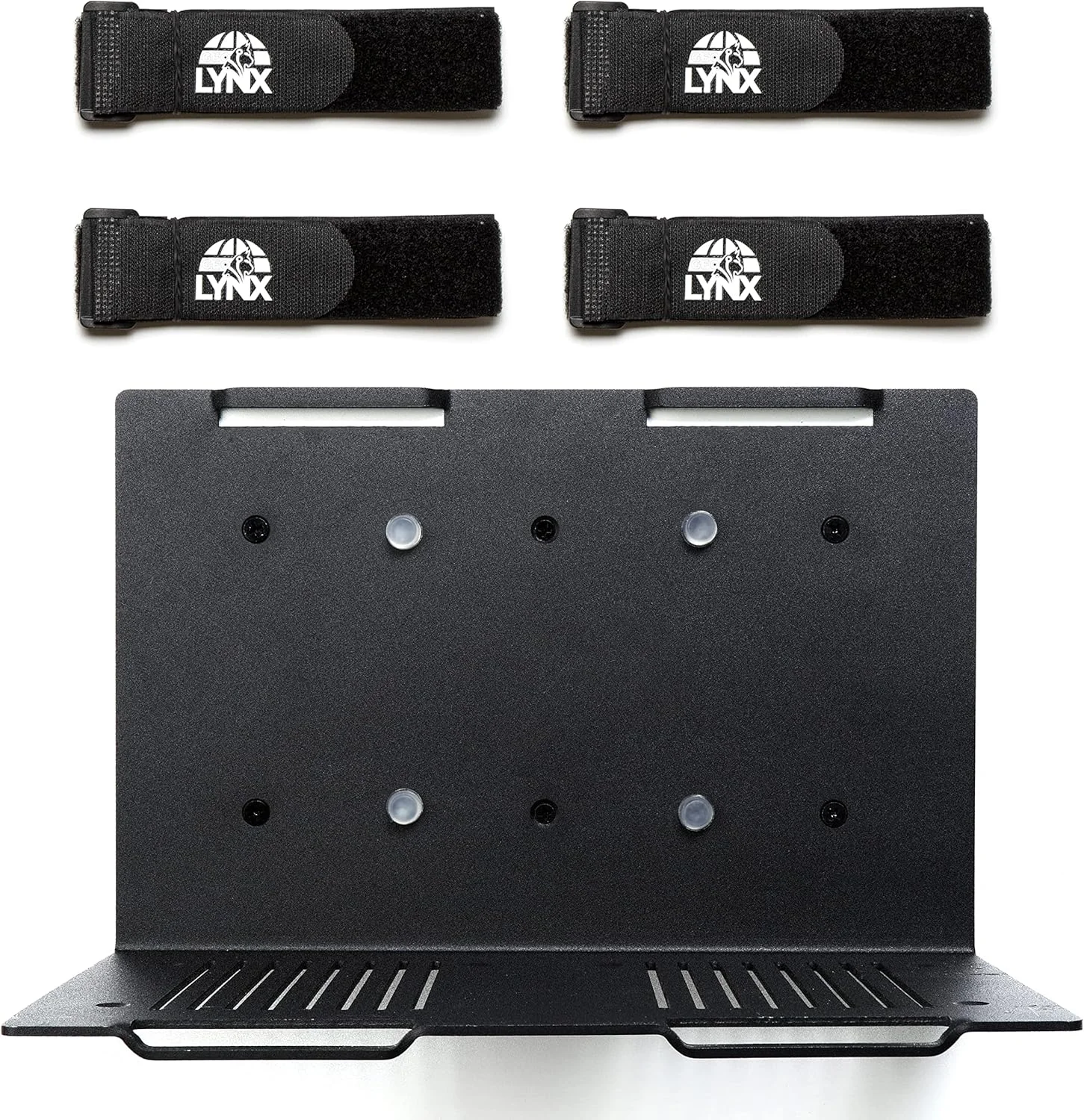 پایه دیواری | کیت براکت دیواری منبع تغذیه بدون وقفه سرور NAS کامپیوتر تهویه دار با سخت افزار و تسمه + نقاط اتصال فن کیس 120 میلی متری (فن ها شامل نمی شوند) (متوسط)