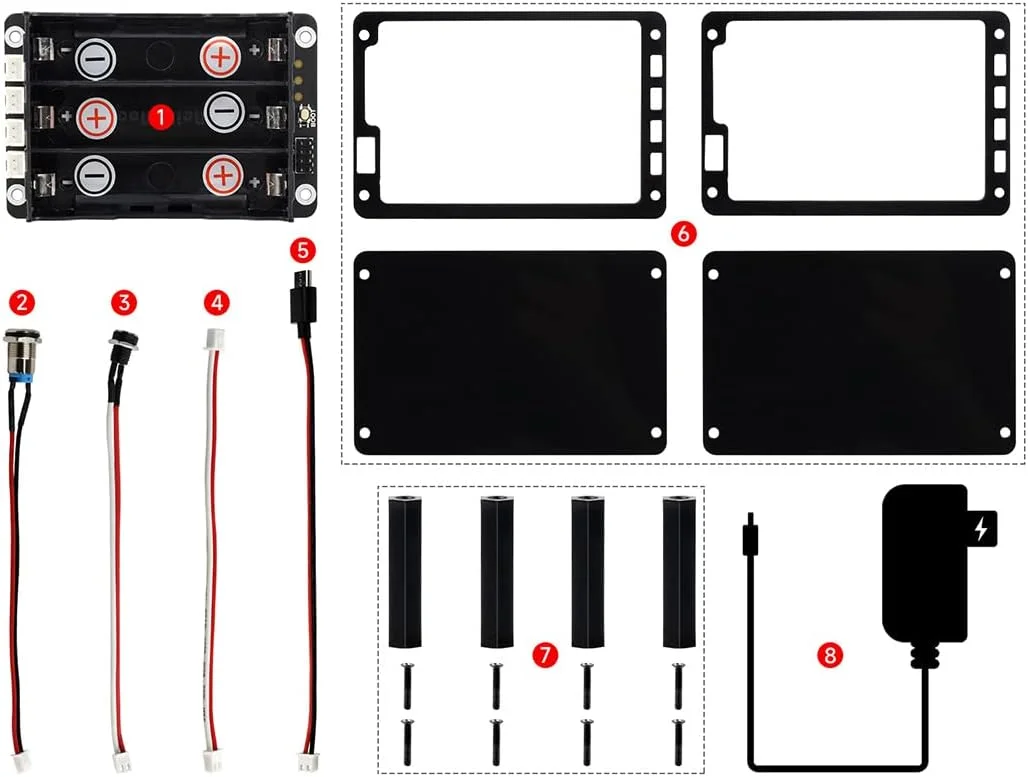 ماژول منبع تغذیه بدون وقفه Coolwell UPS برای رزبری پای 4B+ 4B 3B+ 3B 2B+ Zero W WH جتسون نانو، پشتیبانی از شارژ و خروجی برق به طور همزمان، خروجی 3S و 5V 5A