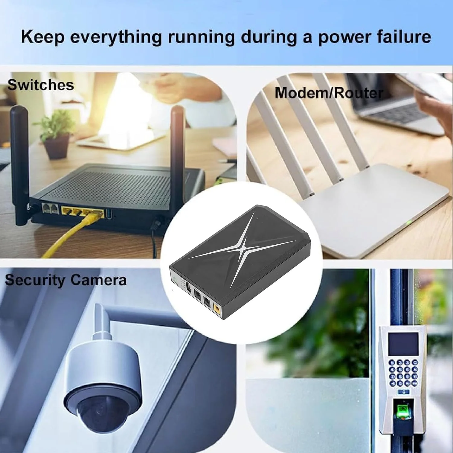 منبع تغذیه بدون وقفه کوچک Elprico با باتری پشتیبان 8800mAh مینی DC برای روتر مودم دوربین منبع تغذیه بدون وقفه کوچک Elprico با باتری پشتیبان 8800mAh مینی DC برای روتر مودم دوربین