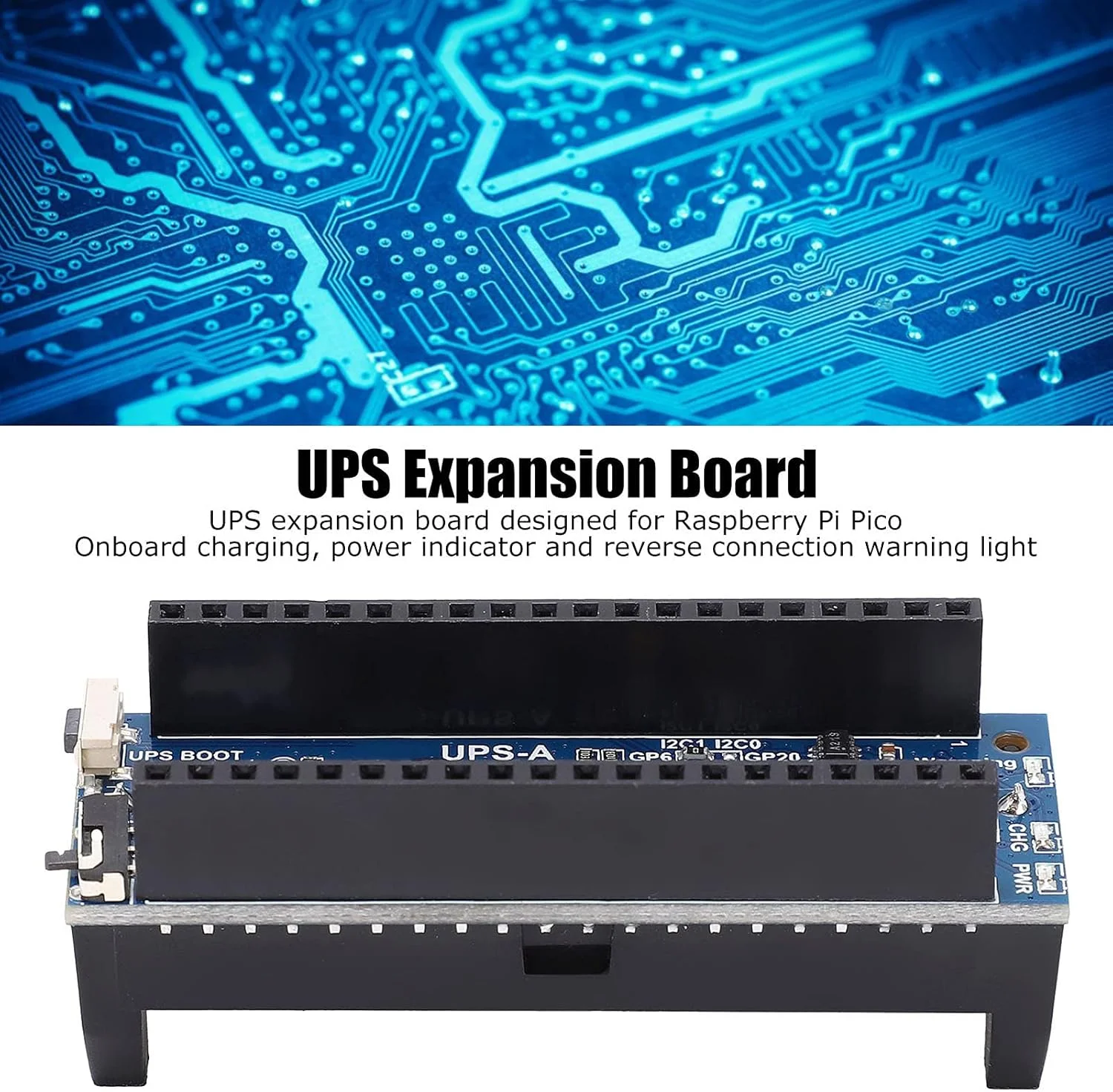برد توسعه منبع تغذیه بدون وقفه SzdpyZ - نگهدارنده باتری منبع تغذیه بدون وقفه برای رزبری پای پیکو Pico‑UPS‑A